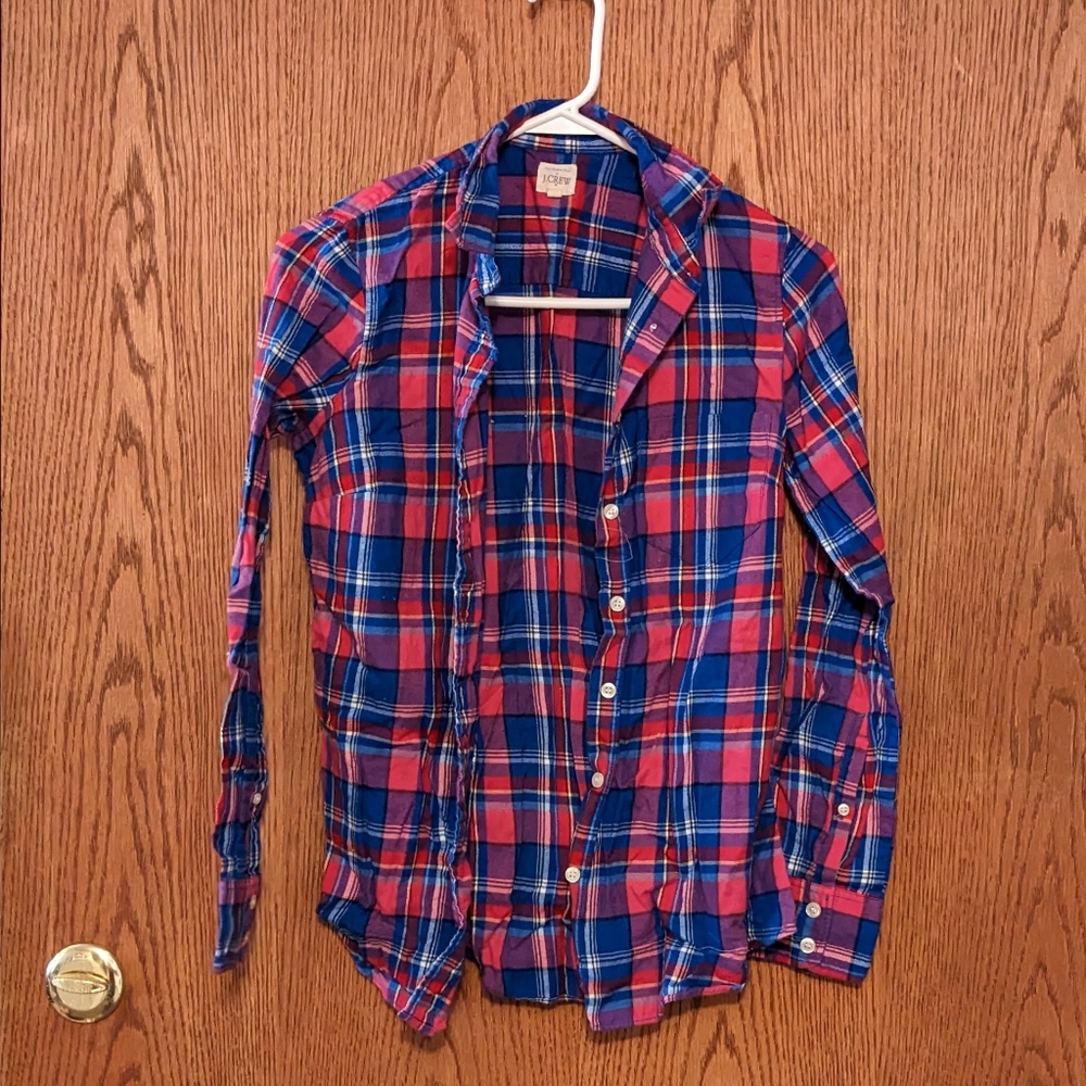 J. Crew Factory XS The Perfect Shirt Flannel Button Down